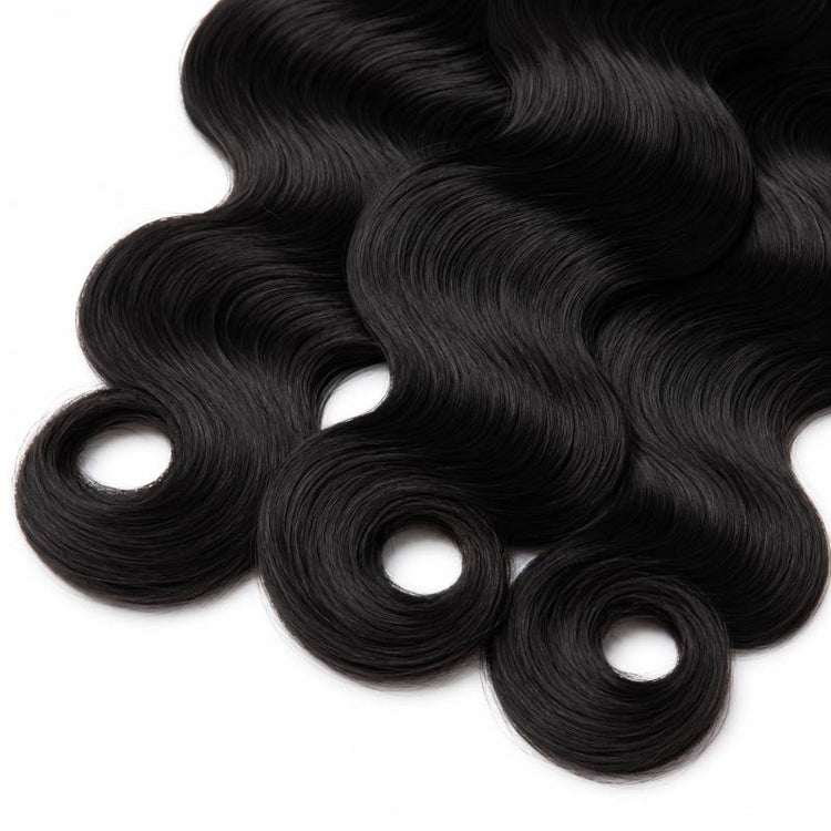 Jet Black Body Wave Human Hair Bundle Deal