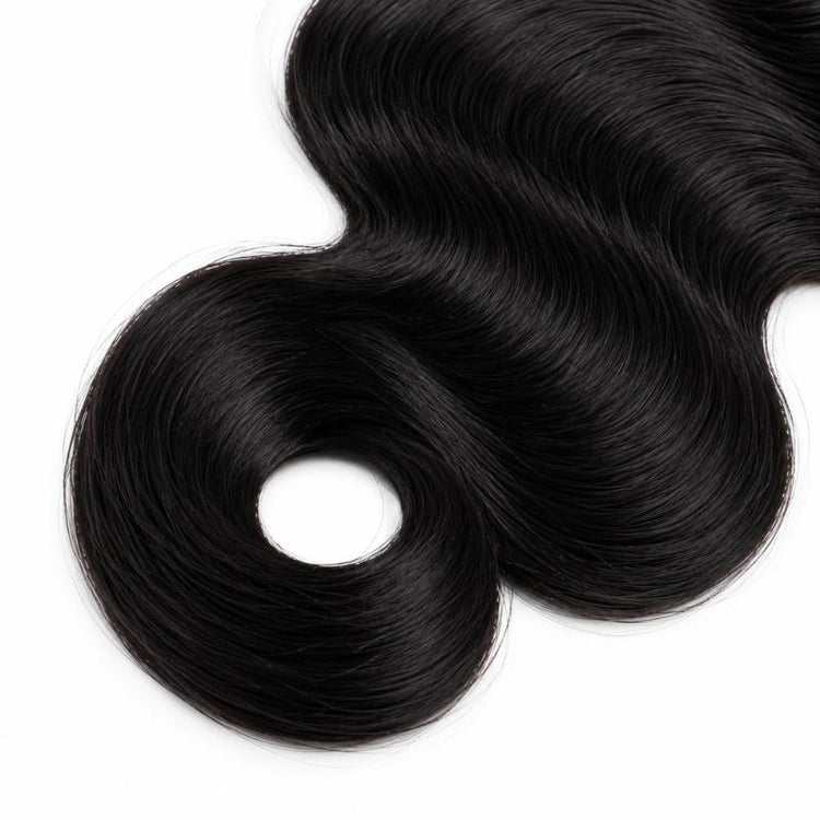 Jet Black Body Wave Human Hair Bundles