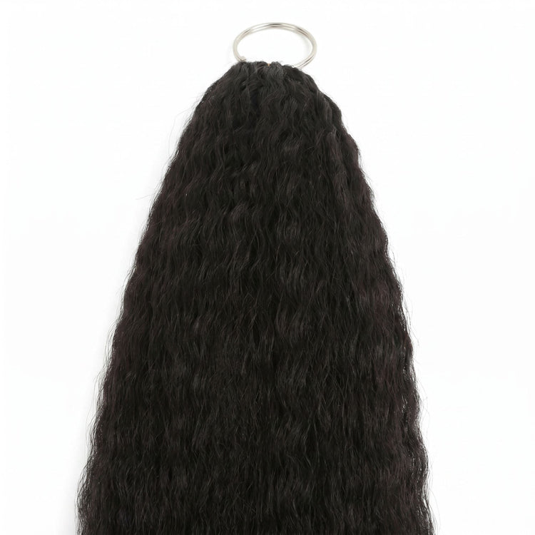 20" Kinky Straight Feather Crochet