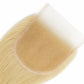 Blonde Straight 4x4 Transparent Lace Closure