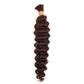 Burgundy Deep Wave Bulk Human Hair Extensions
