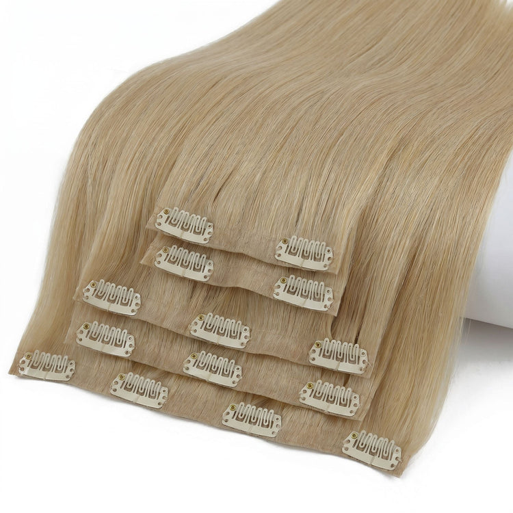 Warm Honey Blonde Seamless Clip-ins