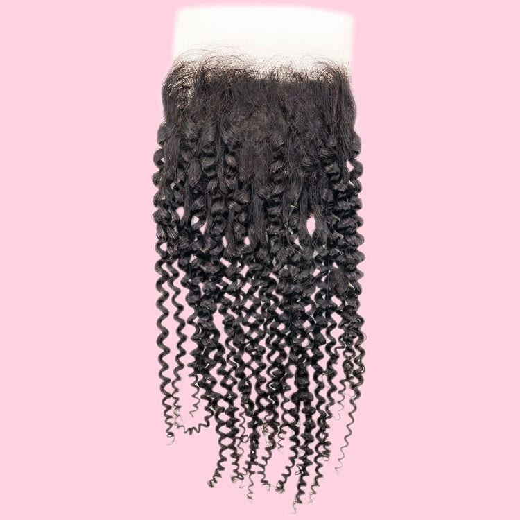 Kinky Curly 4x4 Transparent Lace Closure
