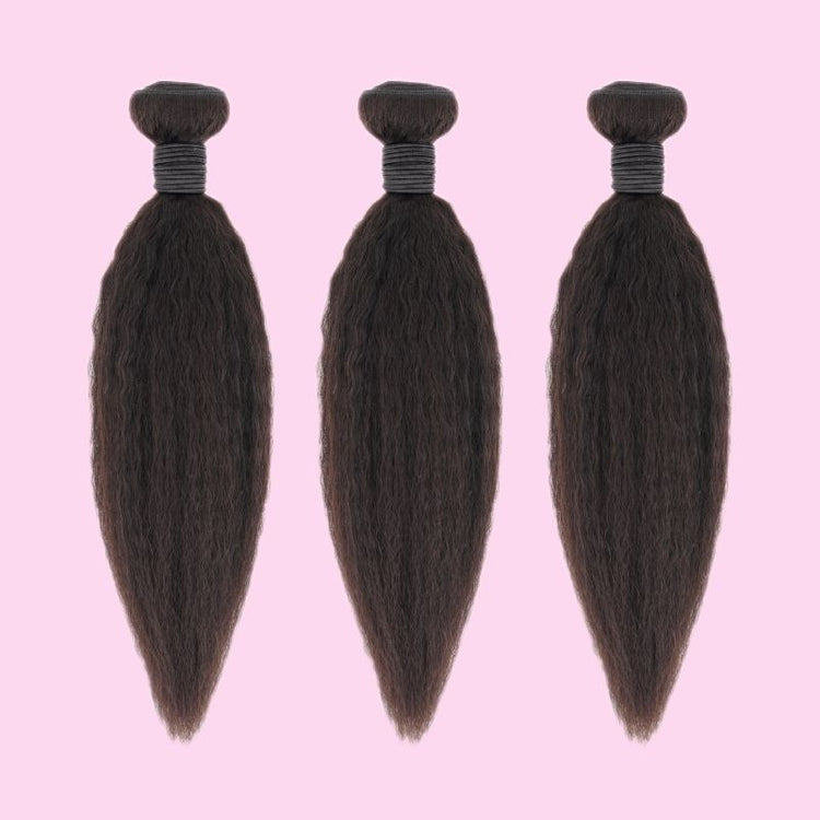 Kinky Straight Human Hair Bundle Deal