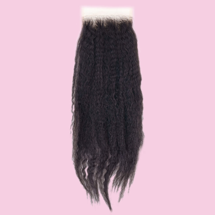 Kinky Straight 4x4 Transparent Lace Closure