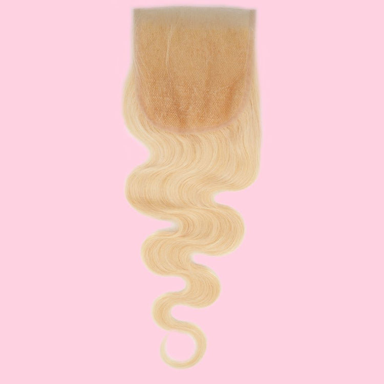 Blonde Body Wave 4x4 Transparent Lace Closure